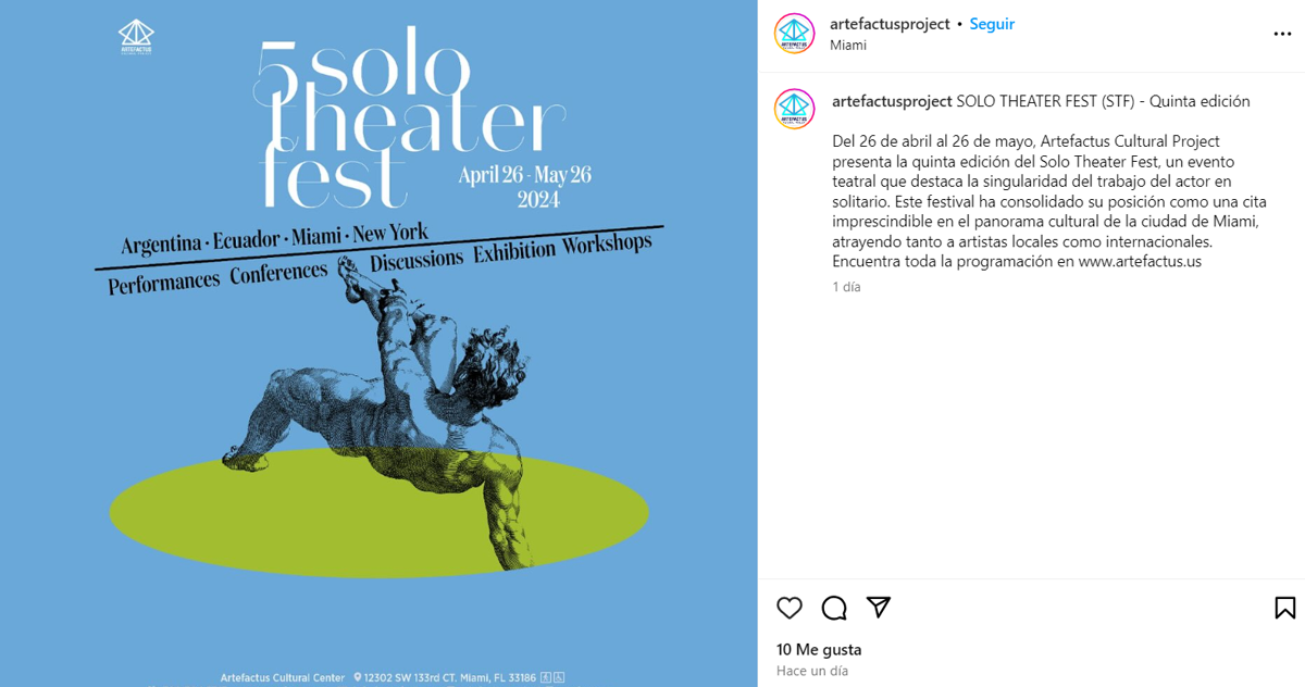 Уникальный театральный опыт на фестивале Solo Theater Fest в Майами