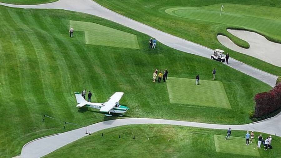 Small Plane Makes Emergency Landing on Riviera Golf Course