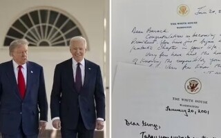 Трамп находит письмо Байдена в Oval Office