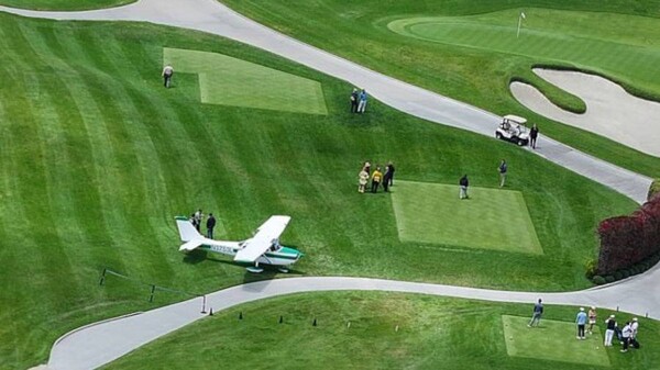 Small Plane Makes Emergency Landing on Riviera Golf Course